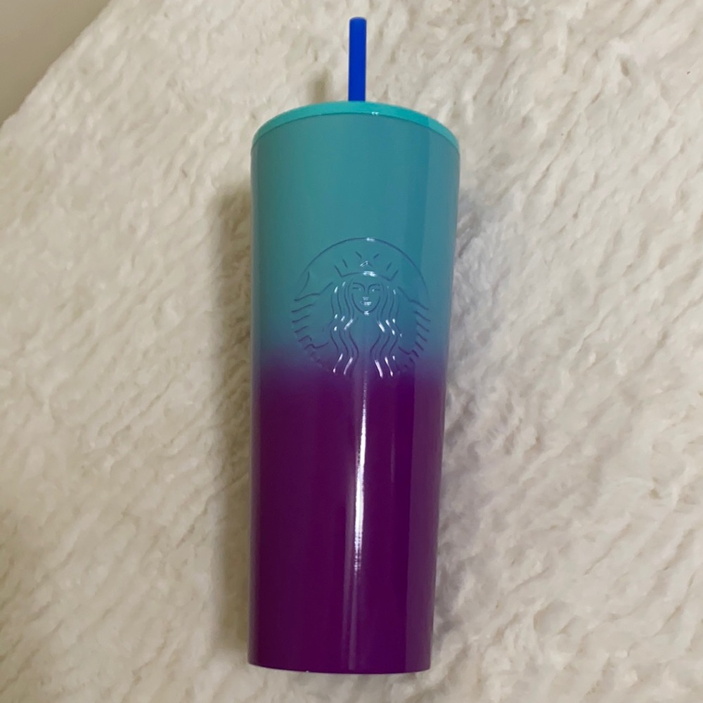 Starbucks Summer Blue/Purple/Teal ombré Tumbler